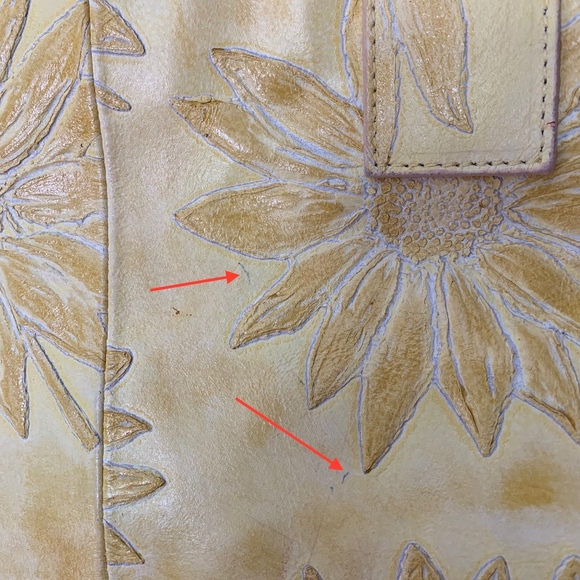Falor embossed sunflower tote - Picture 7 of 8
